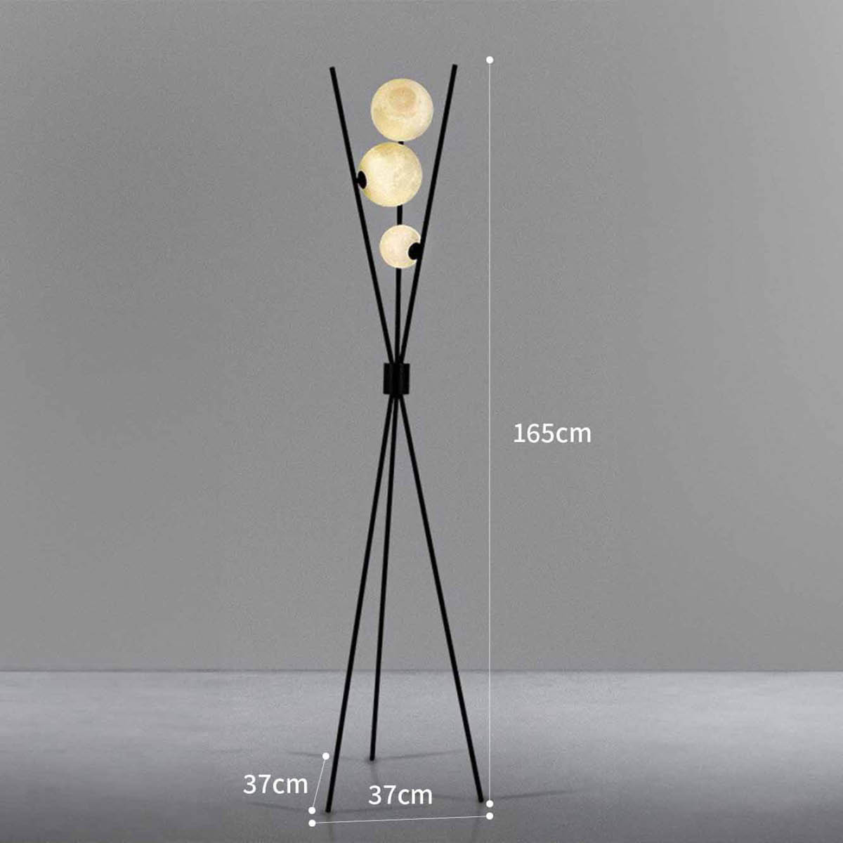 VeroMan シンプルフロアライト 3D クロス ムーン 月 スタンドライト 3