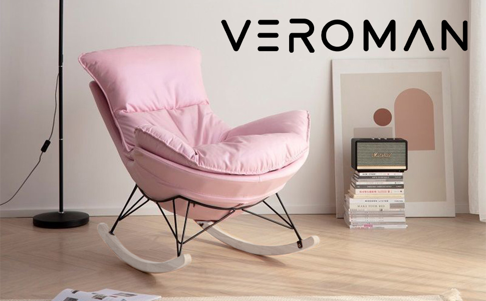 VEROMAN ロッキングチェア チェア 揺れる 椅子 ロッキングアームチェア