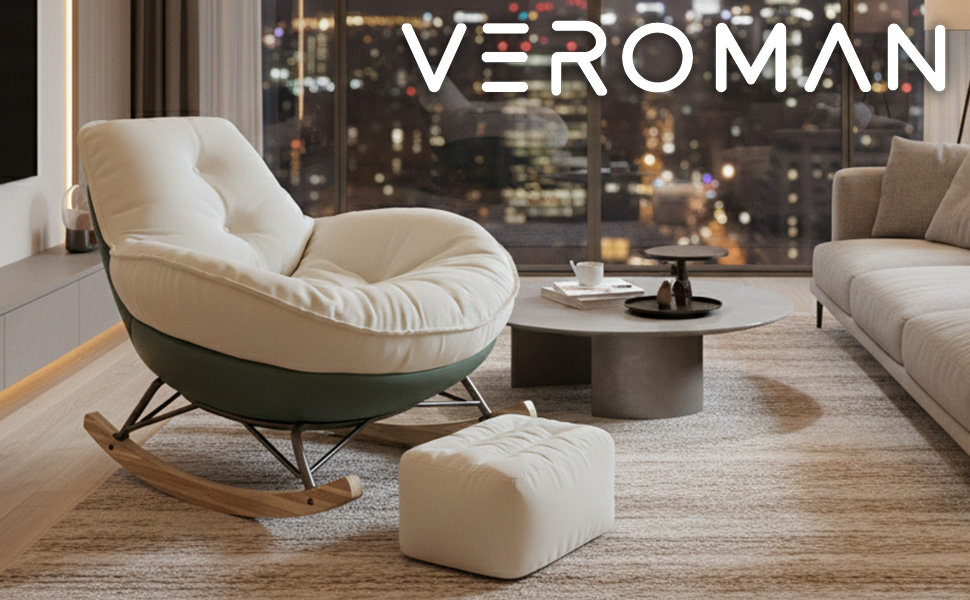 VEROMAN [オットマン付き] ロッキングチェア 1人掛け パーソナルチェア