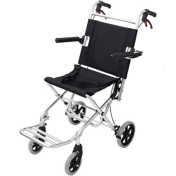 車椅子 軽量 折りたたみ 介助型 簡易車椅子 コンパクト 介助式 介助用 介護用 簡易式 折り畳み アルミ シルバーカー 車椅子にもなるシルバーカー｜versos｜03