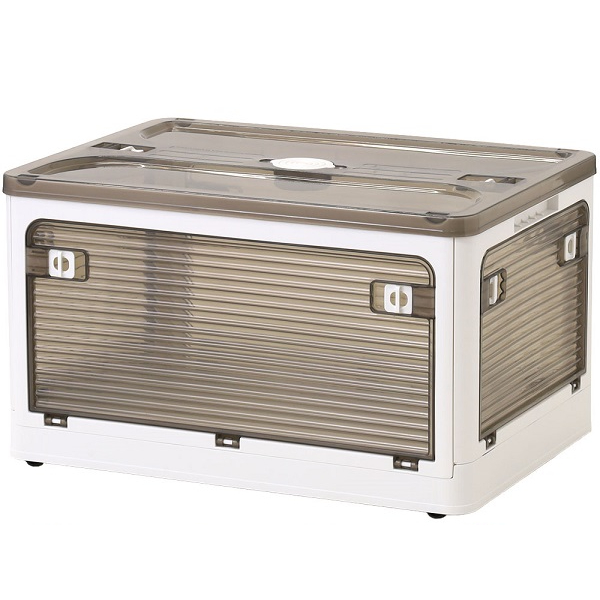 収納ボックス 折りたたみ 2個セット 収納ケース 5面開き 積み重ね ふた