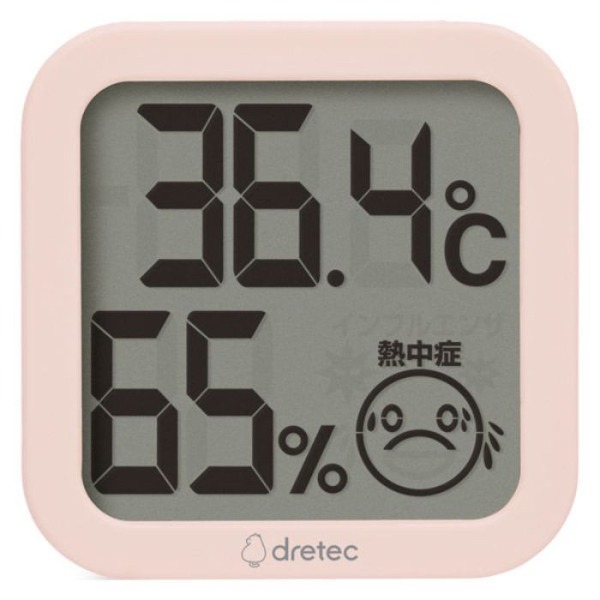 ドリテック 温湿度計 温度計 湿度計 表情メーター付き O-421WT コンパクト おしゃれ 赤ちゃん デジタル おしゃれ コンパクト 持ち運び 熱中症 対策｜versos｜03