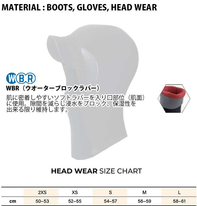 サーフエイト フード ヘッドギア 25-26 SURF8 1.5mm ネオフード FLEX