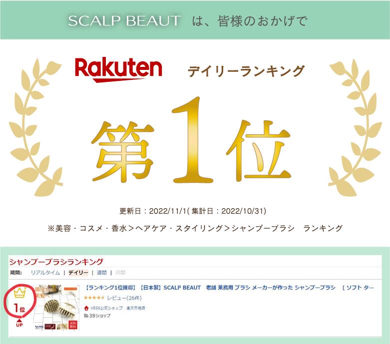 シャンプーブラシSCALP BEAUT　デイリーランキング１位