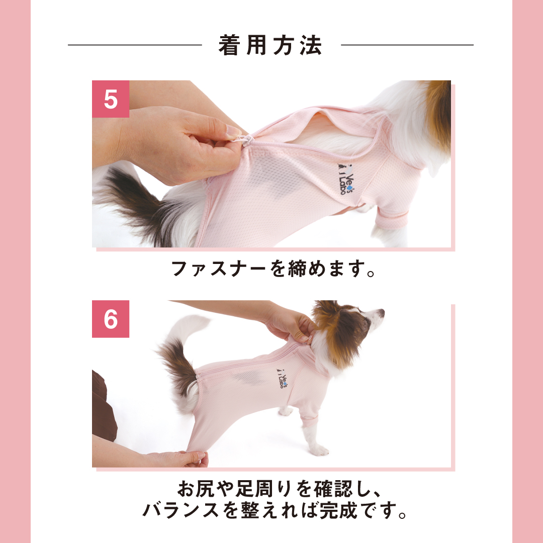 Vet's Labo（ベッツラボ） 術後衣 犬用 ベッツウェア 袖付き 男の子用