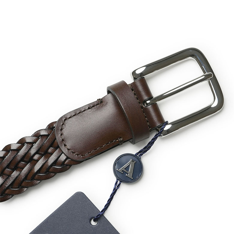新発売 Anderson's アンダーソンズ メッシュベルト 牛革 イタリア製 小物