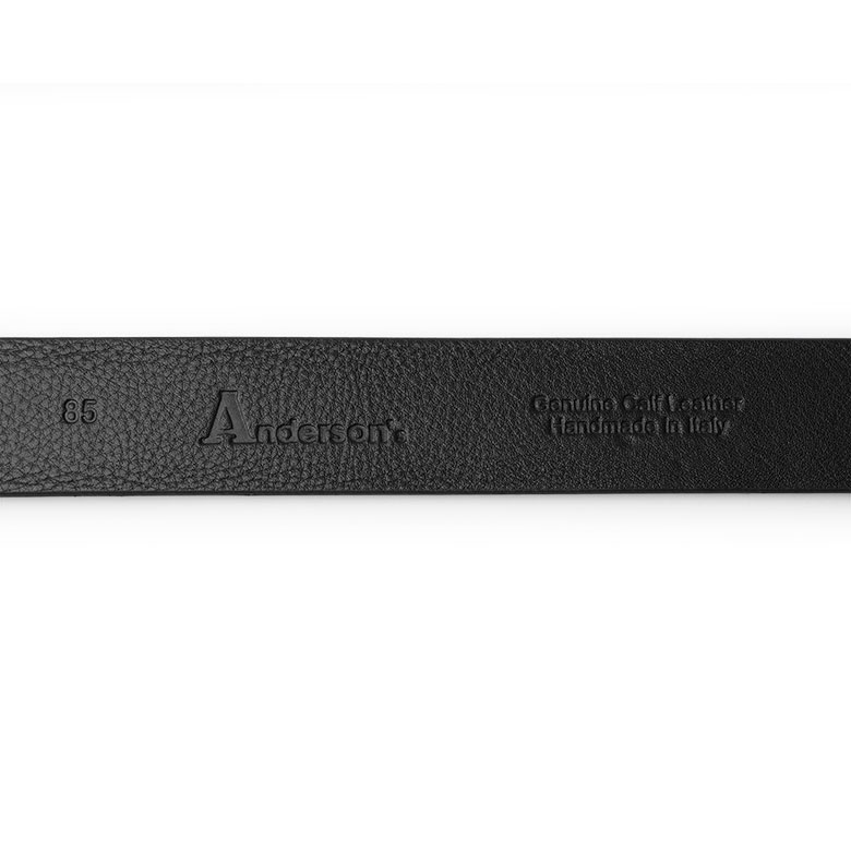 アンダーソンズ グレインレザーベルト プンターレ メタルチップ しぼ革 イタリア製 紳士用 メンズ Anderson's 【返品不可】の画像