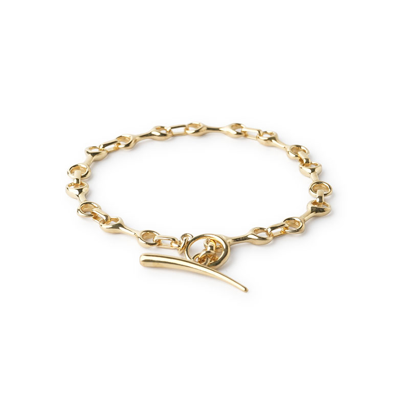 ガブリエラ アルティガス チェーンブレスレット 2026SS 15MM Double Beam Chain W Tusk Clasp Vermeil BC99 GABRIELA ARTIGASの画像