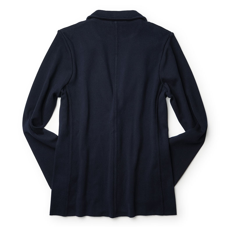 BAFY ネイビー ニットダブルジャケット　イタリア製 BAFY × BEAMS F＞ 雰囲気の良いニットジャケット 22FW｜ビームス