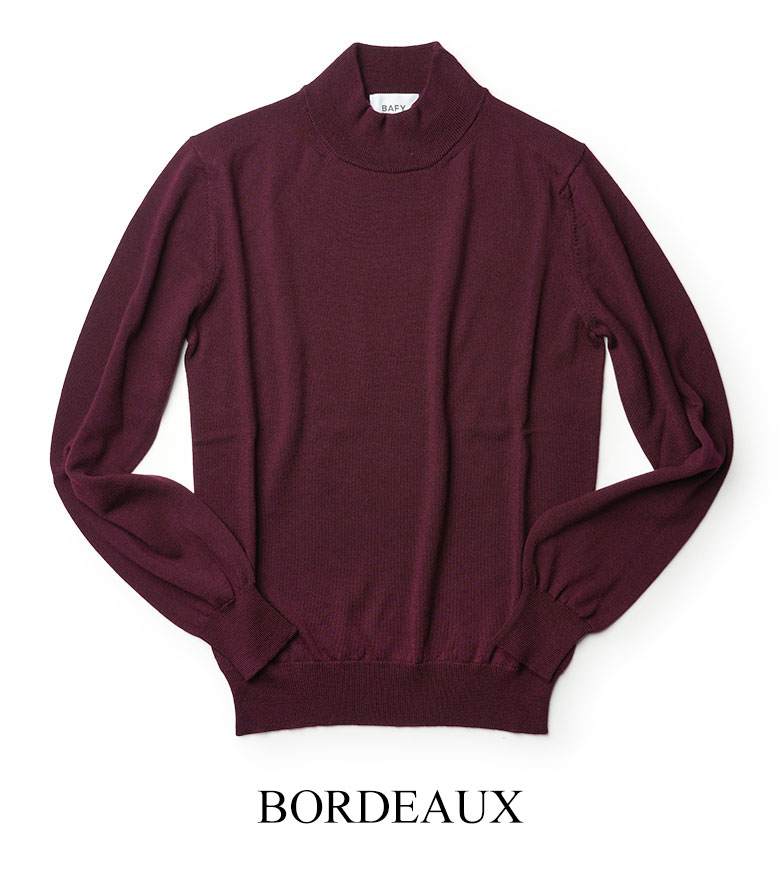 BAFY（バフィー） ニット モックネック ハイゲージ 14ゲージ ソリッド