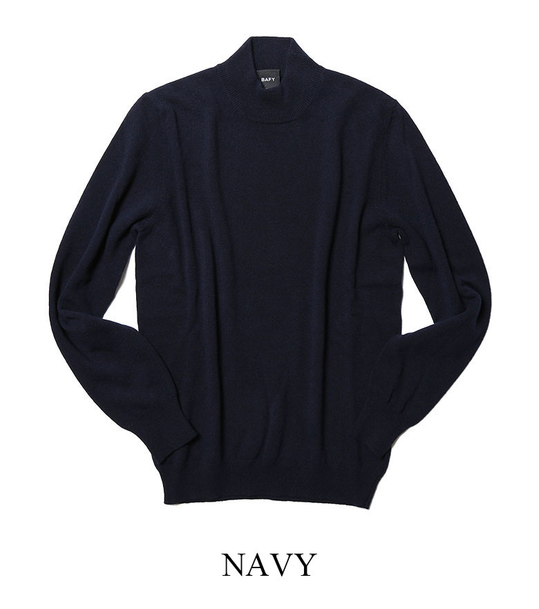 BAFY（バフィー） ニット モックネック ハイゲージ 14ゲージ ソリッド