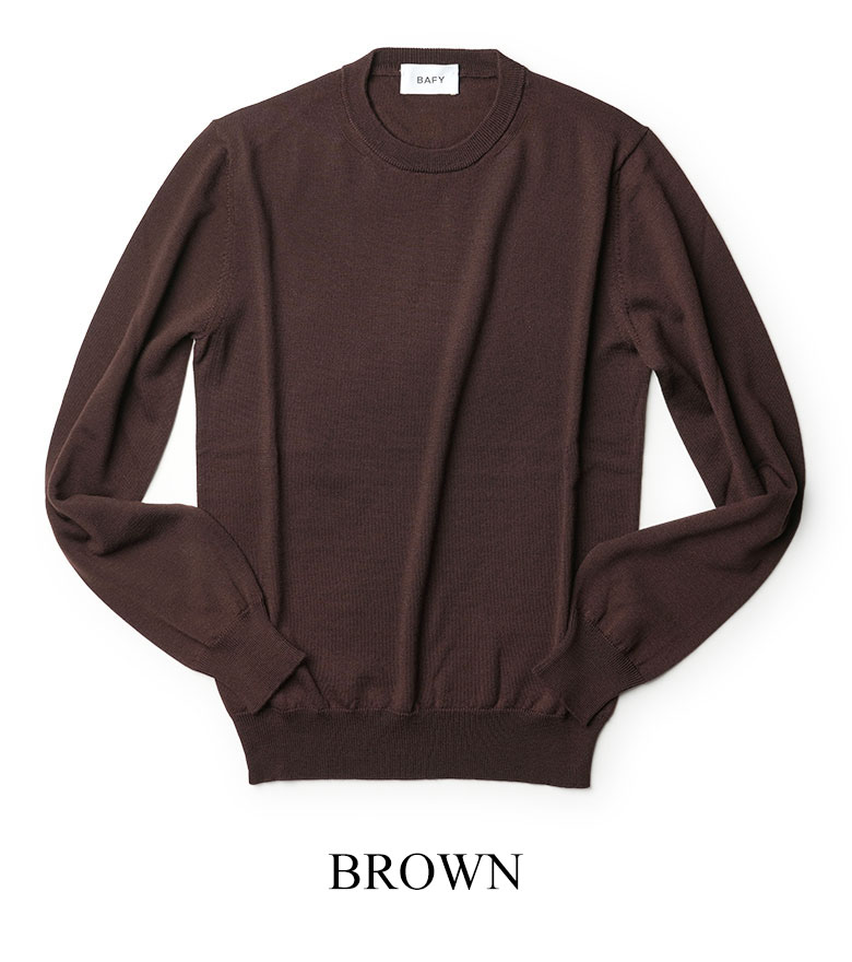 BAFY（バフィー） ニット クルーネック ハイゲージ SUPER100's