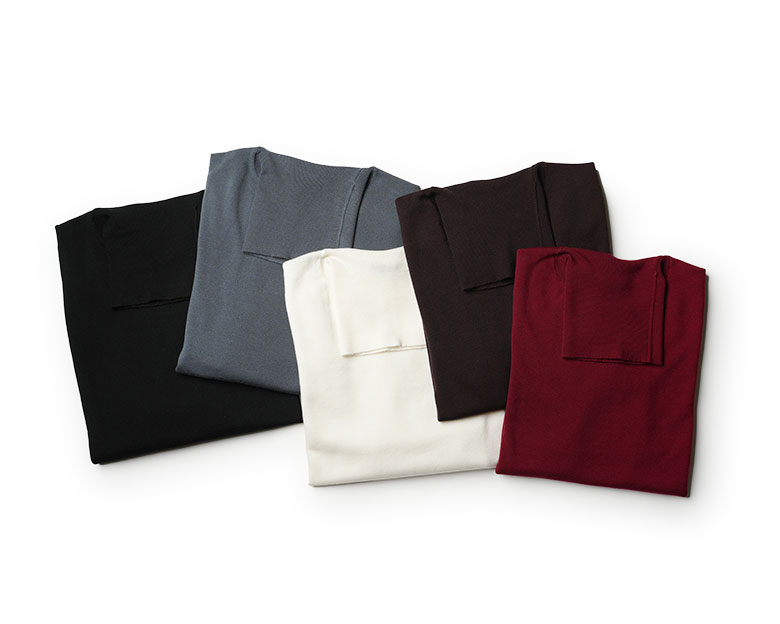 バフィー ニット タートルネック ハイネック ハイゲージ  メリノウール SUPER100's  BAFY バフィ レビュー