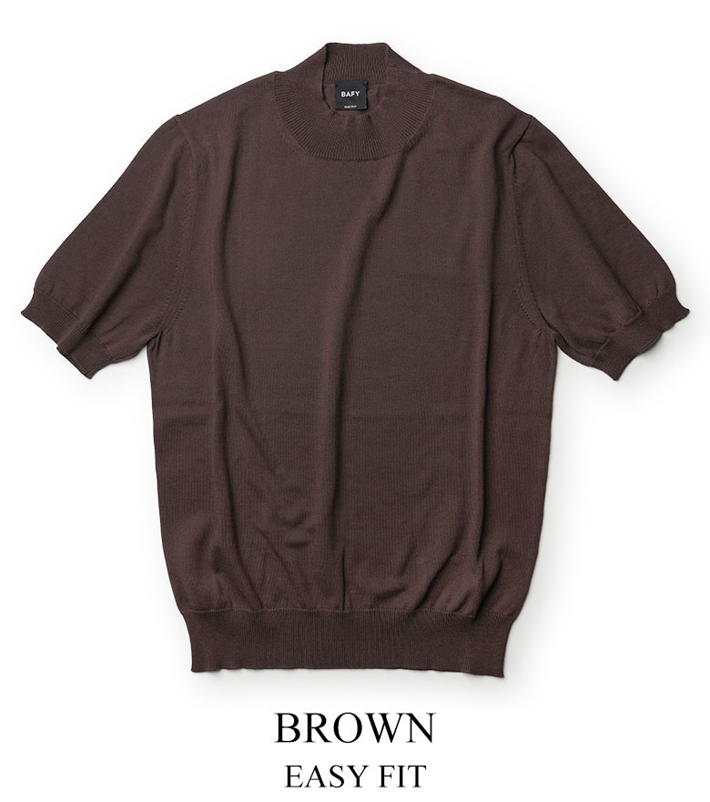 BAFY（バフィー） ニット ニットTシャツ モックネック 半袖 サマー