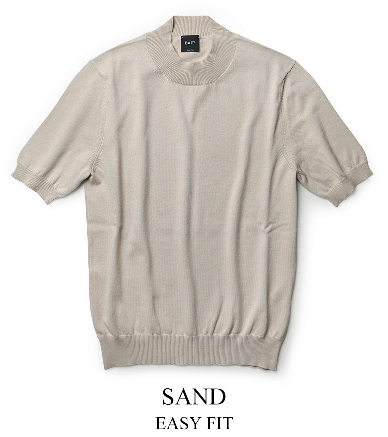 BAFY（バフィー） ニット ニットTシャツ モックネック 半袖 サマー 