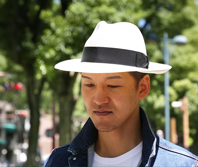 新品 ボルサリーノ パナマハット ネイビー 56サイズ Borsalino-