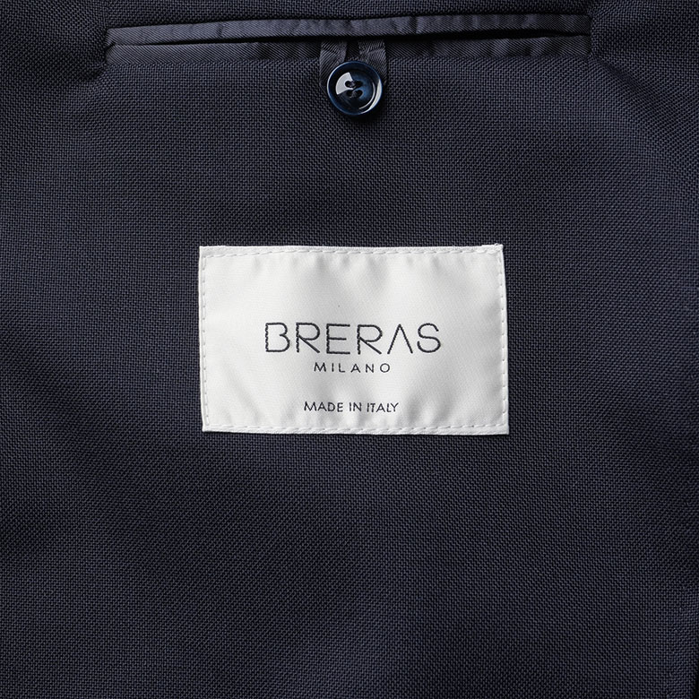 ブレラス ジャケット ホップサック ウール ブレザー 紺ブレ BRERAS