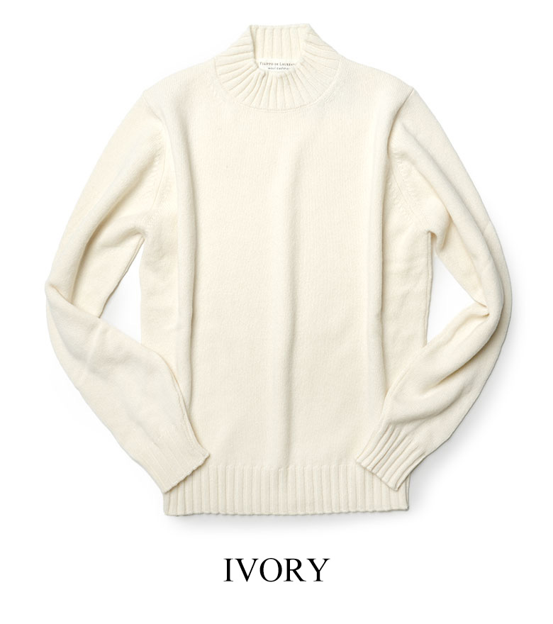 フィリッポデローレンティス ニット モックネック ウール カシミヤ