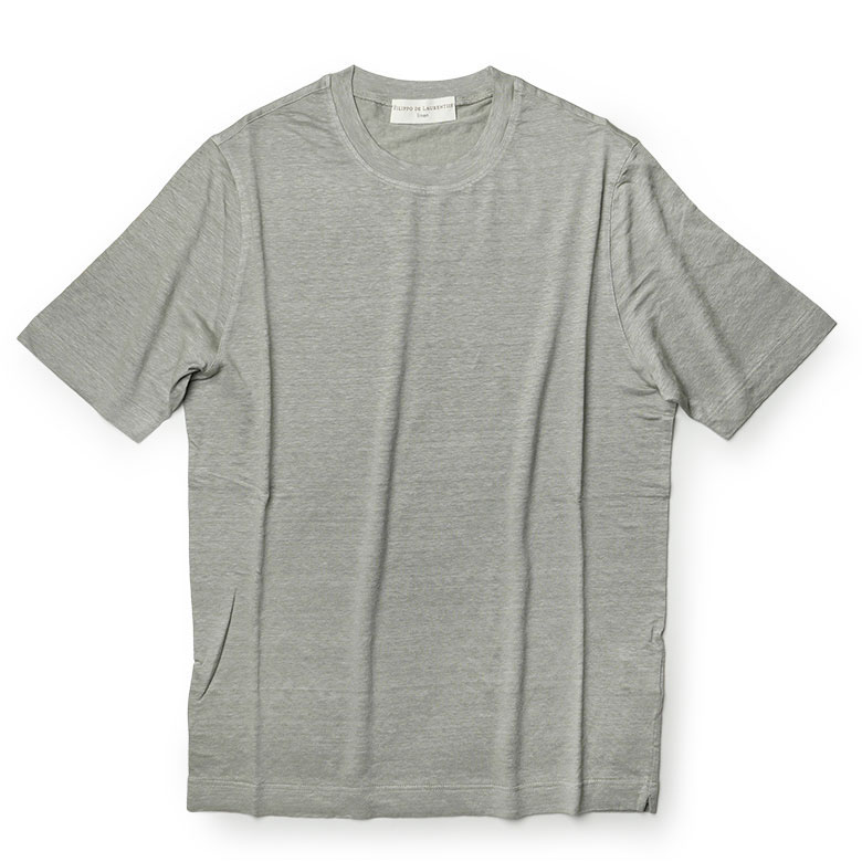 フィリッポデローレンティス Tシャツ リネン ガーメントダイ 製品染め 