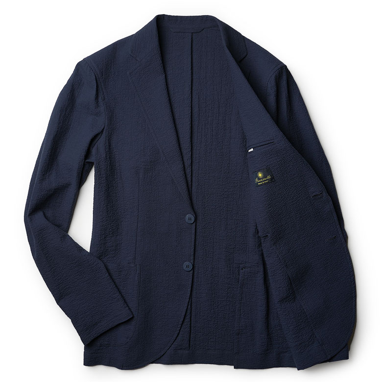 ジャンネット ジャケット シャツジャケット クレープ 楊柳 コットン シアサッカー Giannetto CORALLO JACKET レビュー