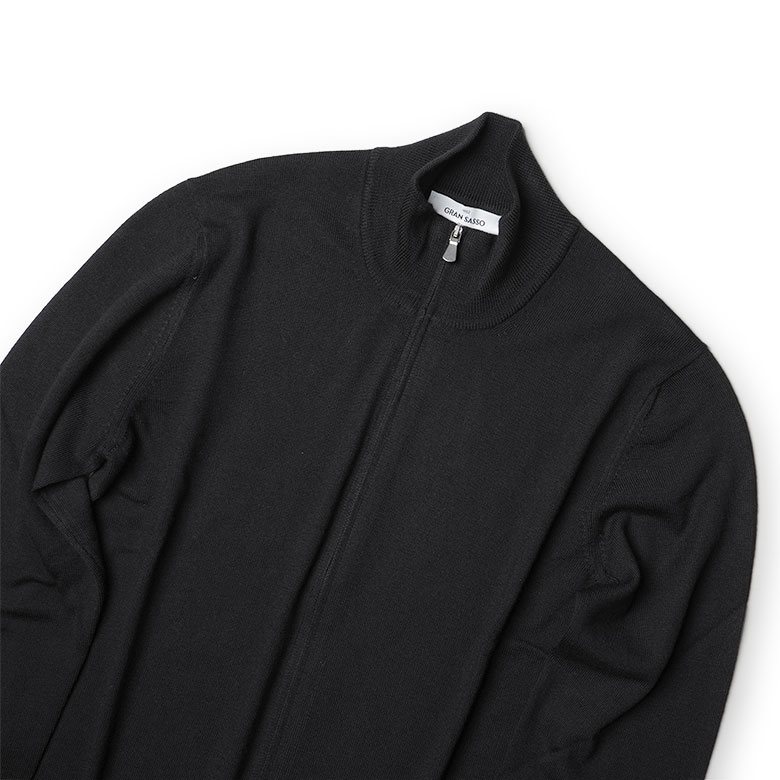 ☆新品未使用品☆グランサッソ　ドライバーズニット　ブラック　XL ハイゲージ Gran Sasso（グランサッソ） ドライバーズニット ウール ハイゲージ