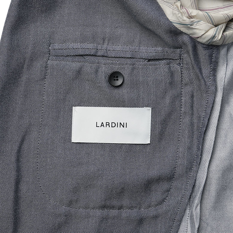 ラルディーニ ジャケット テンセル ウール ダイアゴナル 製品染め ガーメントダイ カルゼ LARDINI DYED イタリア製 メンズ 【返品不可】の画像