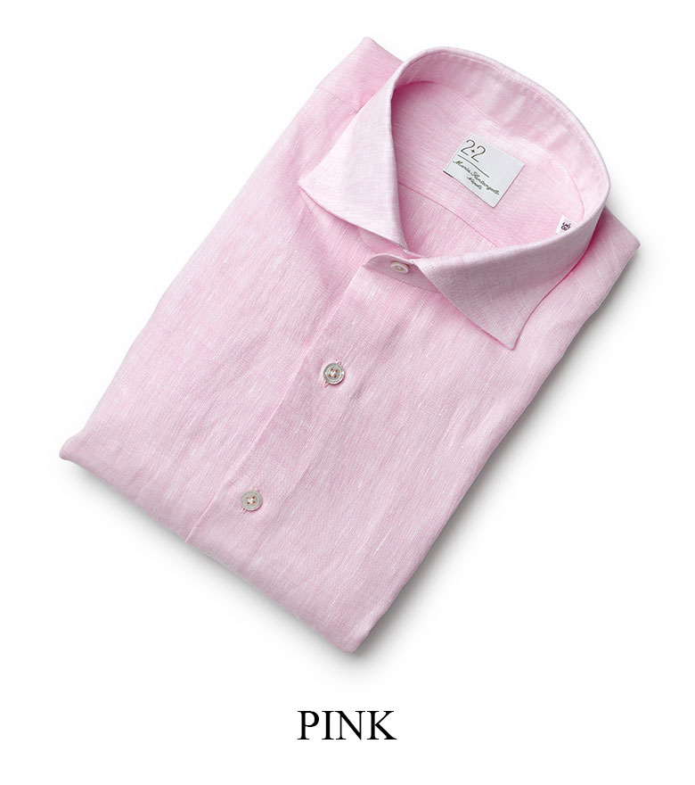 BARBA バルバ 長袖シャツ リネン100 イタリア製 ピンク 2XL BARBA バルバ 長袖シャツ リネン100 イタリア製 ピンク 2XL