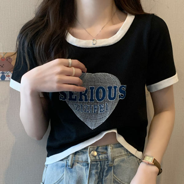 29％OFF 熱烈サマーセールクーポン］クロップドTシャツ
