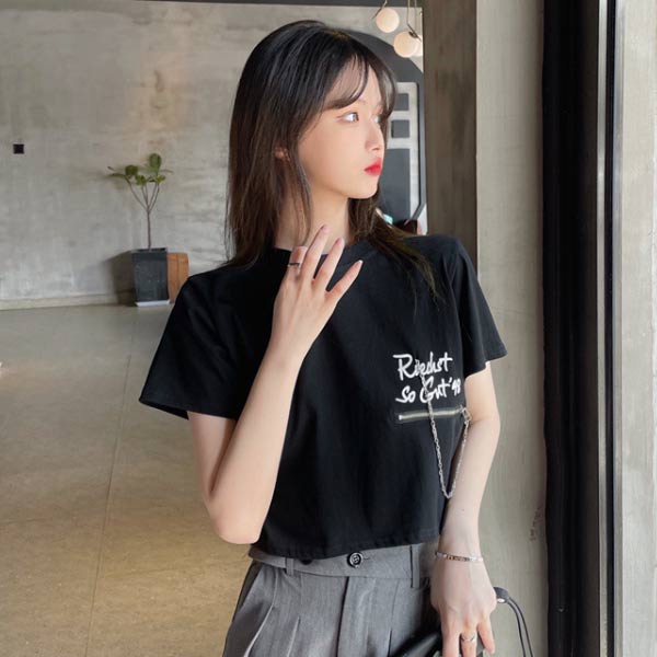 15％OFF BIG BANG SALEクーポン］クロップドTシャツ レディース T
