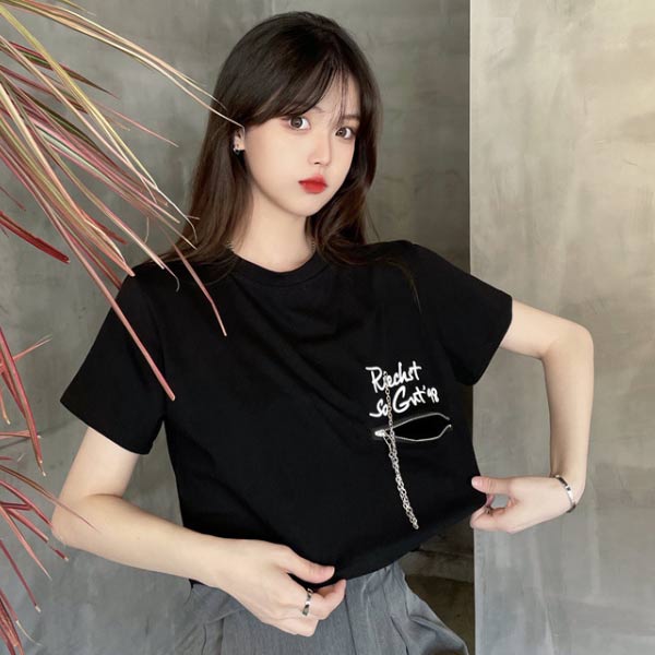 【MIM the wardrobe】ワンハートTシャツ★韓国 4カラー展開 クマちゃん ワンポイント 半袖 Tシャツ トップス