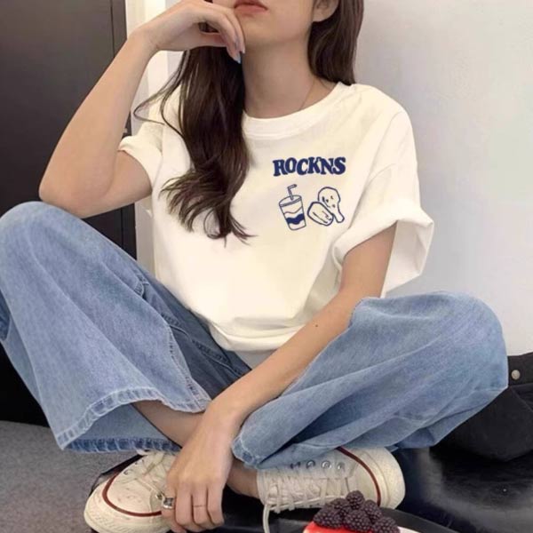 2BUYまとめ割］バックプリント Tシャツ 半袖 オーバーサイズ イラスト