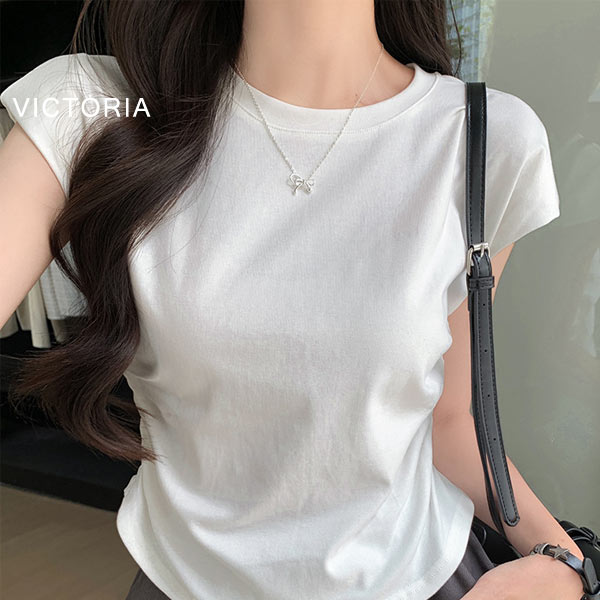 [2BUYまとめ割]Tシャツ 細見え フレンチ...の詳細画像2