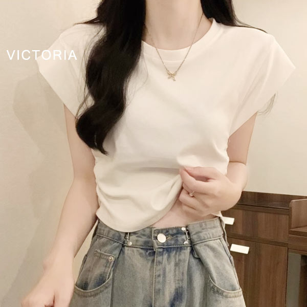 [2BUYまとめ割]Tシャツ 細見え フレンチ...の詳細画像5