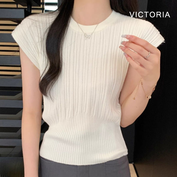 ホワイトニット半袖トップス KOEISTORE（コウエイストア） ニットトップス レディース 春 夏 春夏