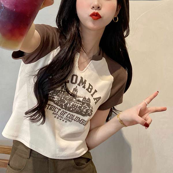 VENHIT★韓国★大人気★GOODBUDDIES クロップTシャツ 6色 セール】クロップドトップス 韓国ファッション レディース（T