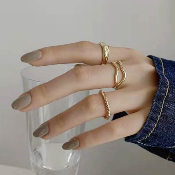 リング 指輪 3点セット メンズ レディース アクセサリー アクセ 重ね