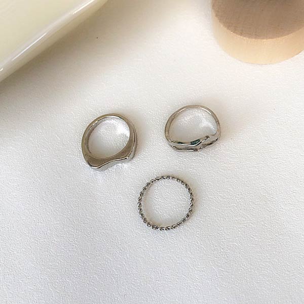 リング 指輪 3点セット メンズ レディース アクセサリー アクセ 重ね