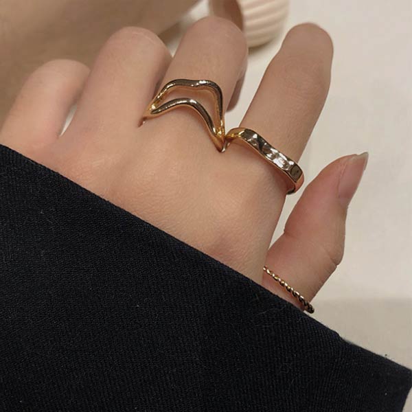 リング 指輪 3点セット メンズ レディース アクセサリー アクセ 重ね