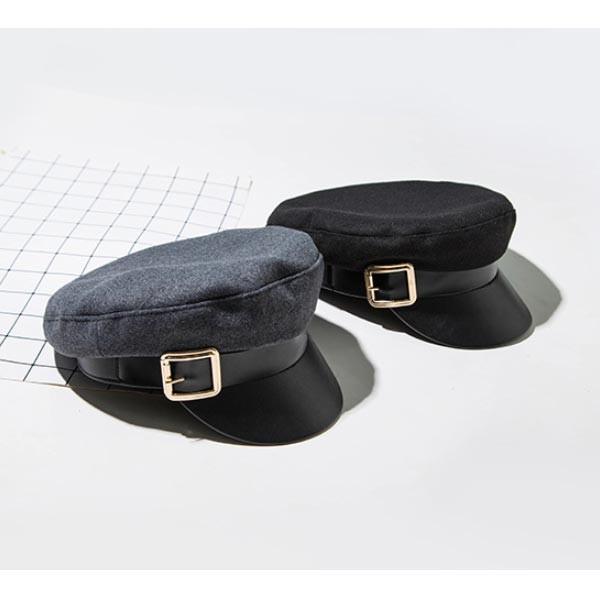［10%OFF サマークーポン］キャスケット 飾りベルト付き 帽子 レディース レディース ハンチング 黒 ブラック つばあり 22N272225 セール