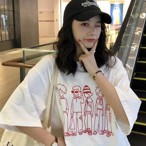 トップス Tシャツ 半袖 レディース 夏 韓国...の詳細画像4