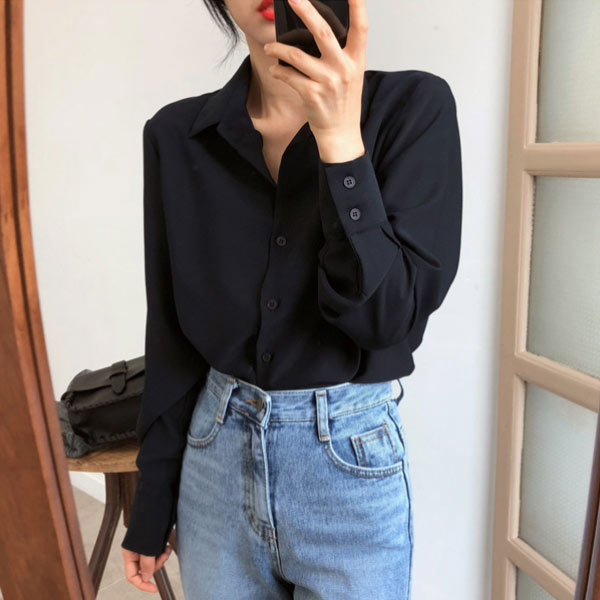 120円offクーポン］シャツ 韓国ファッション レギュラーカラーシャツ 