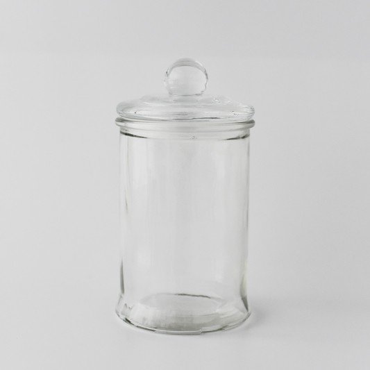 ポーセラーツ 白磁 雑貨 キャニスター (ガラス) (L) 北欧風(無くなり