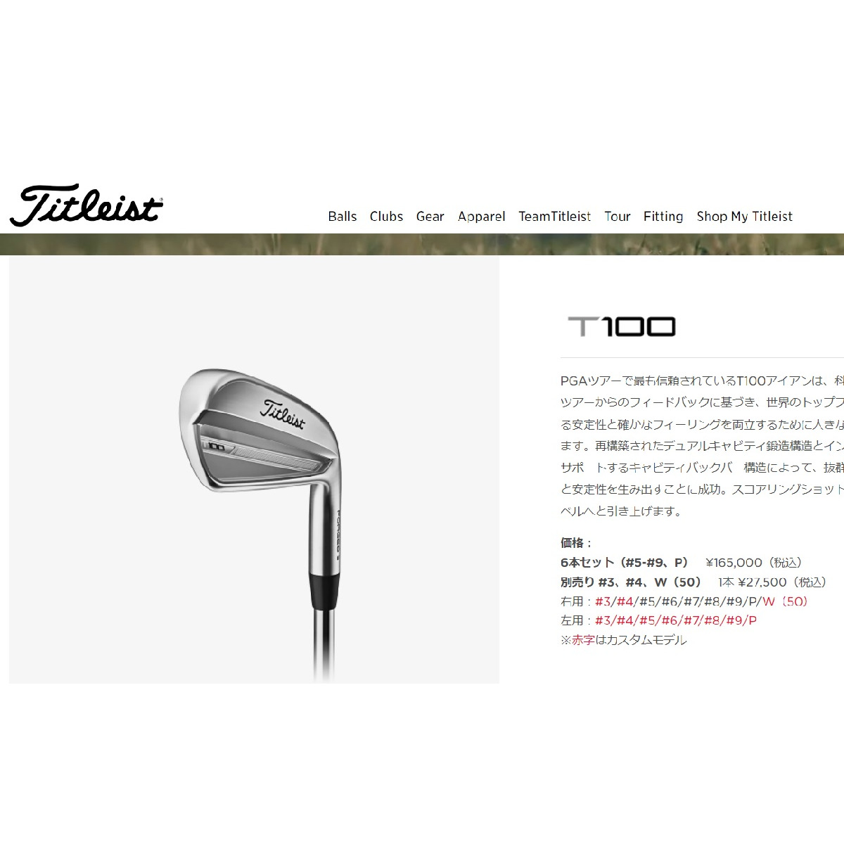 Titleist タイトリスト（TITLEIST）（メンズ）T100 アイアン
