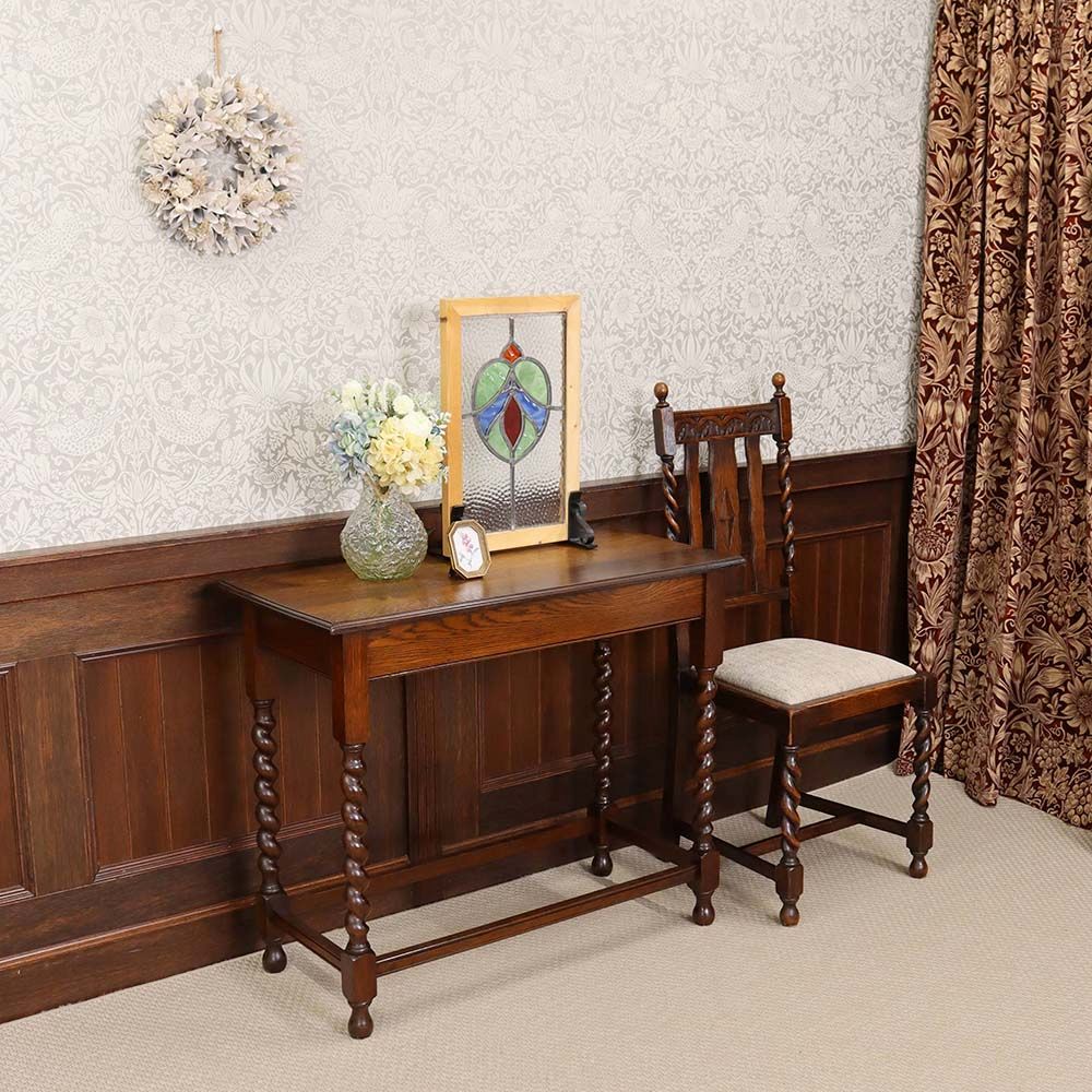 サイドテーブル 英国 アンティーク オーク材 1930年代 イギリス VC112