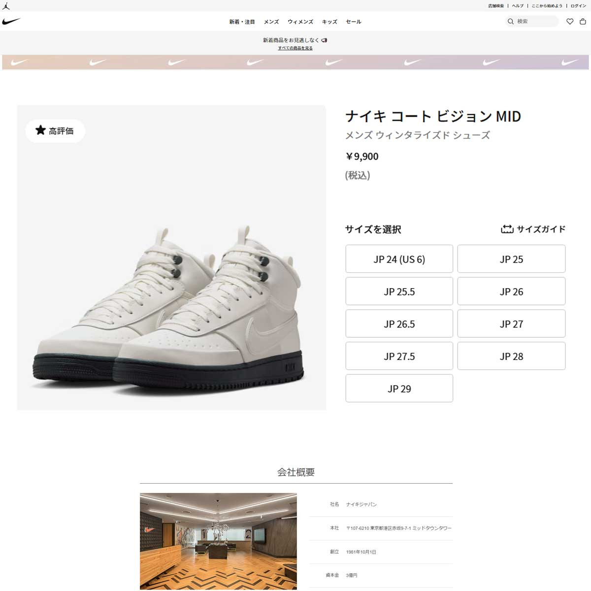 NIKE（ナイキ） （メンズ）スニーカー スポーツシューズ コート