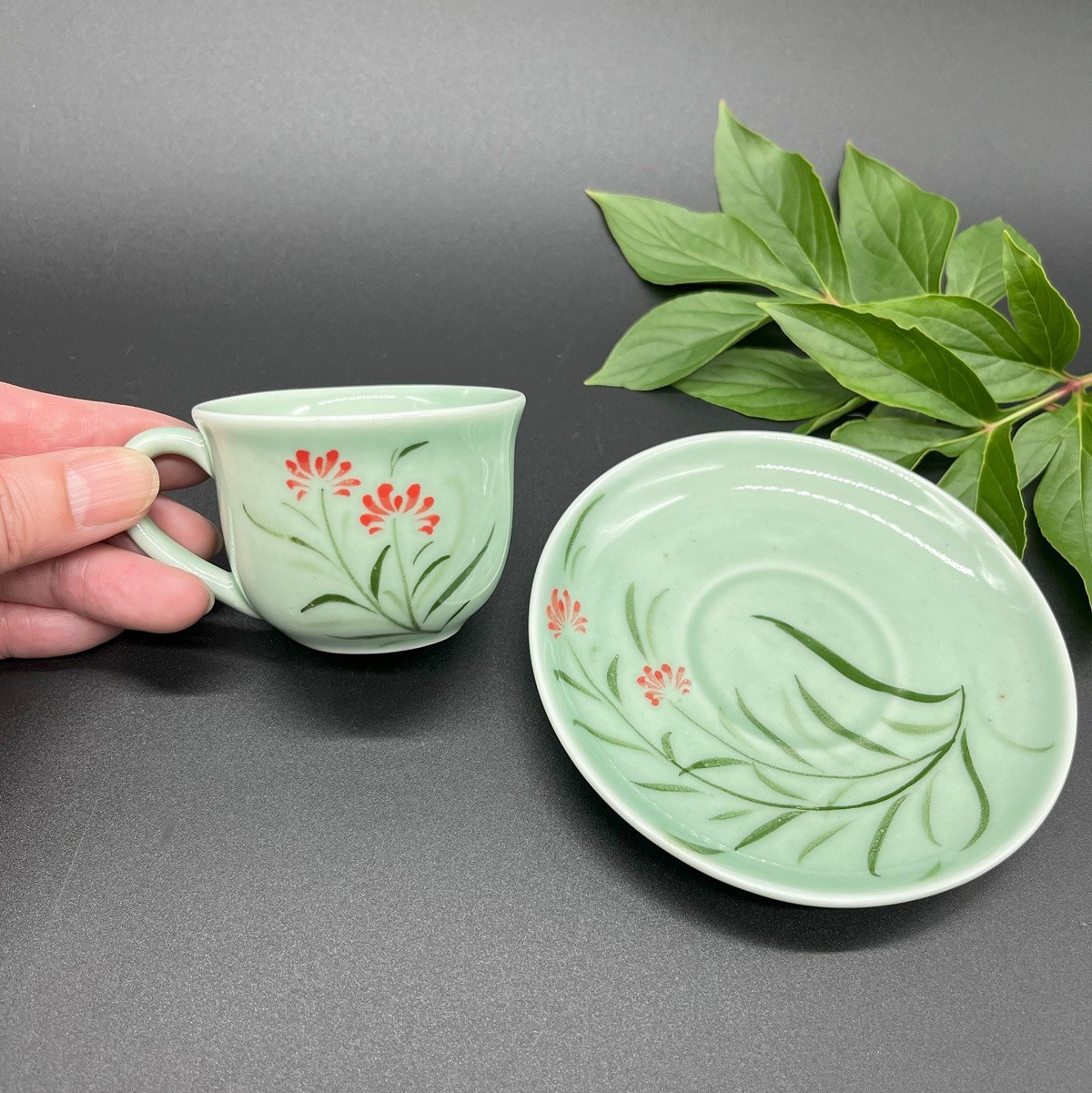 ティーポット セット ロータス 中国茶 ベトナム茶 皿付き