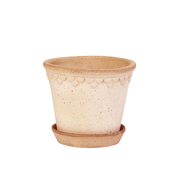 植木鉢 5号 素焼き テラコッタ 受け皿 セット おしゃれ かわいい 底穴あり ポット 直径16cm 深さ14cm 陶器 鉢植え イタリア製 バーグスポッター コペンハーゲン1_2