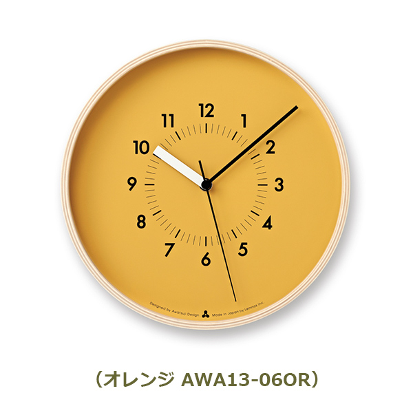 壁掛け時計 掛け時計 時計 壁掛け おしゃれ タカタレムノス ソソ SOSO レムノス アナログ時計 アナログ Lemnos シンプル 日本製 デザイン時計 木製 AWA13-06｜viewgarden｜02