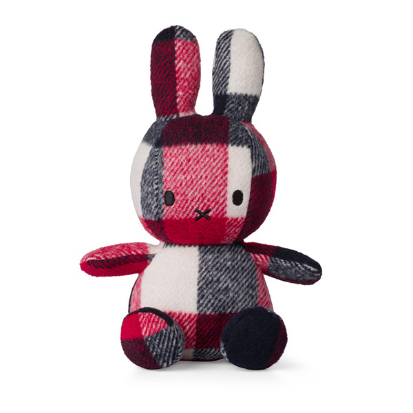 Miffy ぬいぐるみ ミッフィー 大人 グッズ チェック柄 23cm