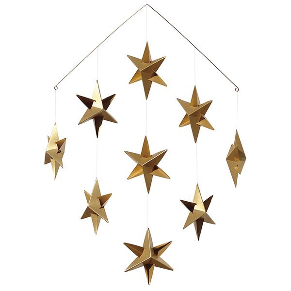 LIV モビール 北欧 クリスマス 星 スター ホワイト ゴールド 紙